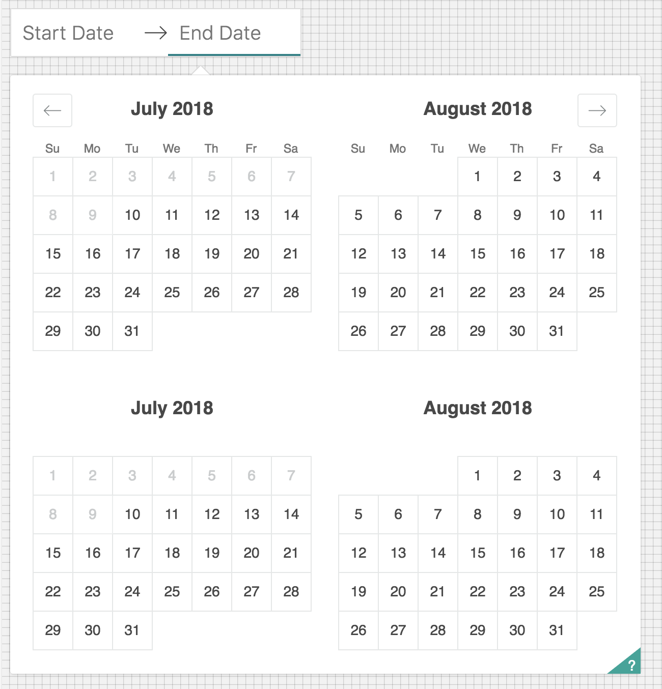 [feature Request] Add Support For Calendars To Be Rendered Horizontally And Vertically · Issue