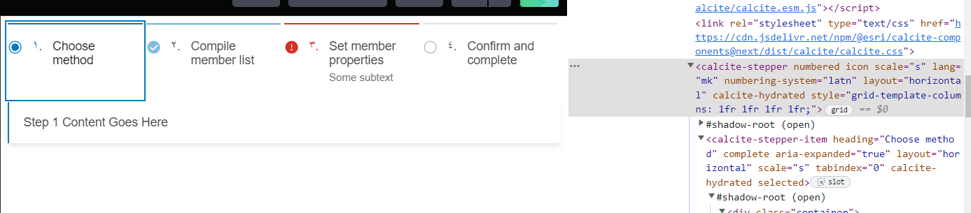 Stepper: changing the 