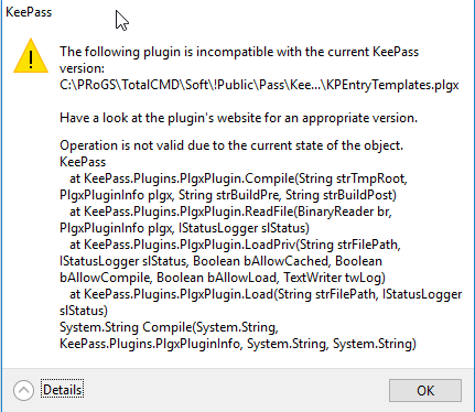 Th efollowing plugin is incompatible with KeePass · Issue #26 ...