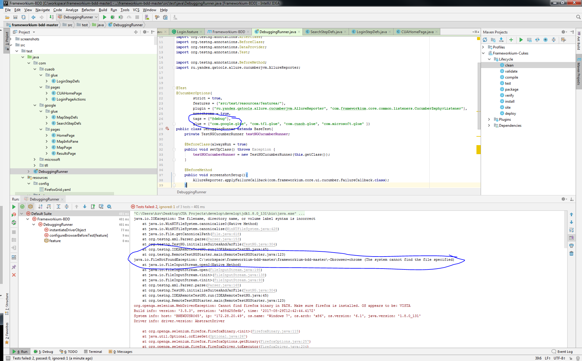 How do I specify the path of the chrome or the IE driver inorder to ...