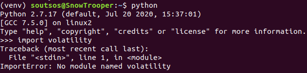Volatility 2.6 - Cannot run volatility module · Issue #2301 ...