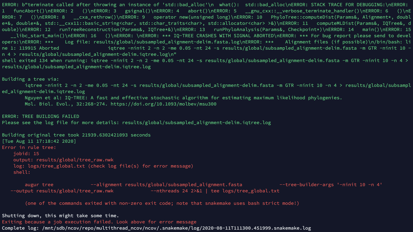 build tree failed and slow · Issue #481 · nextstrain/ncov · GitHub