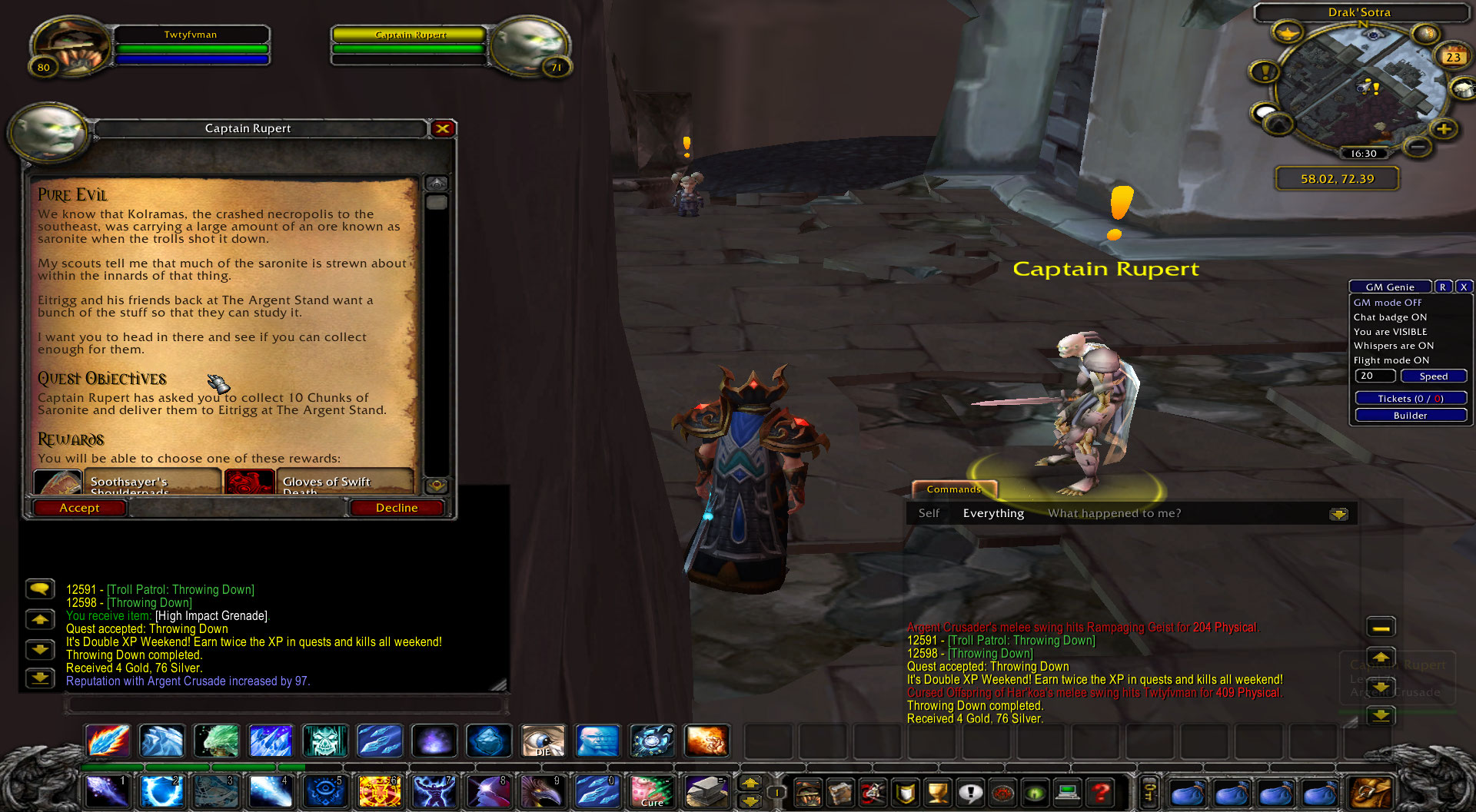 [Quest] Throwing Down · Issue 2880 · WoWManiaUK/Redemption · GitHub