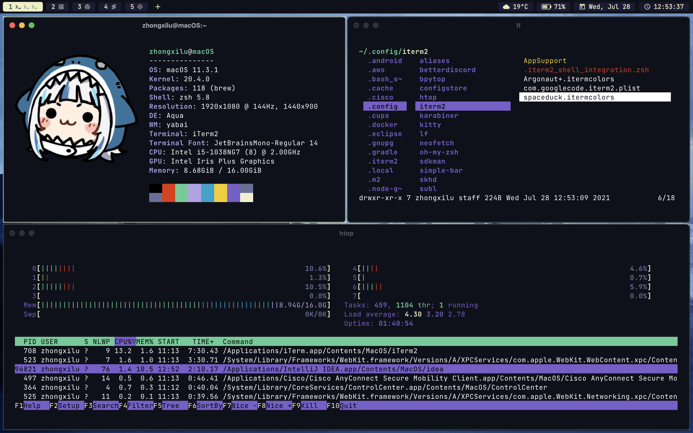 MAC] Yabai Rice <3 : r/unixporn