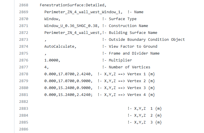 Weird Extra Comments In Idf Related To Schedules And Fenestrationsurface Detailed Issue 9590 Nrel Energyplus Github