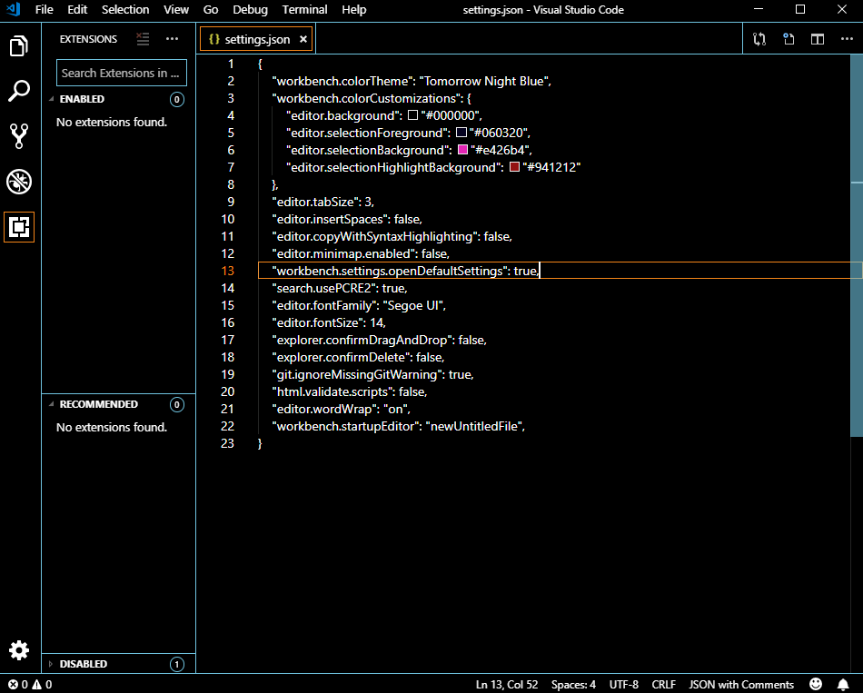Theme changes made will not apply when VS code start again even if user ...
