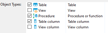 DB metadata search does not remember all object types · Issue #7106 ...