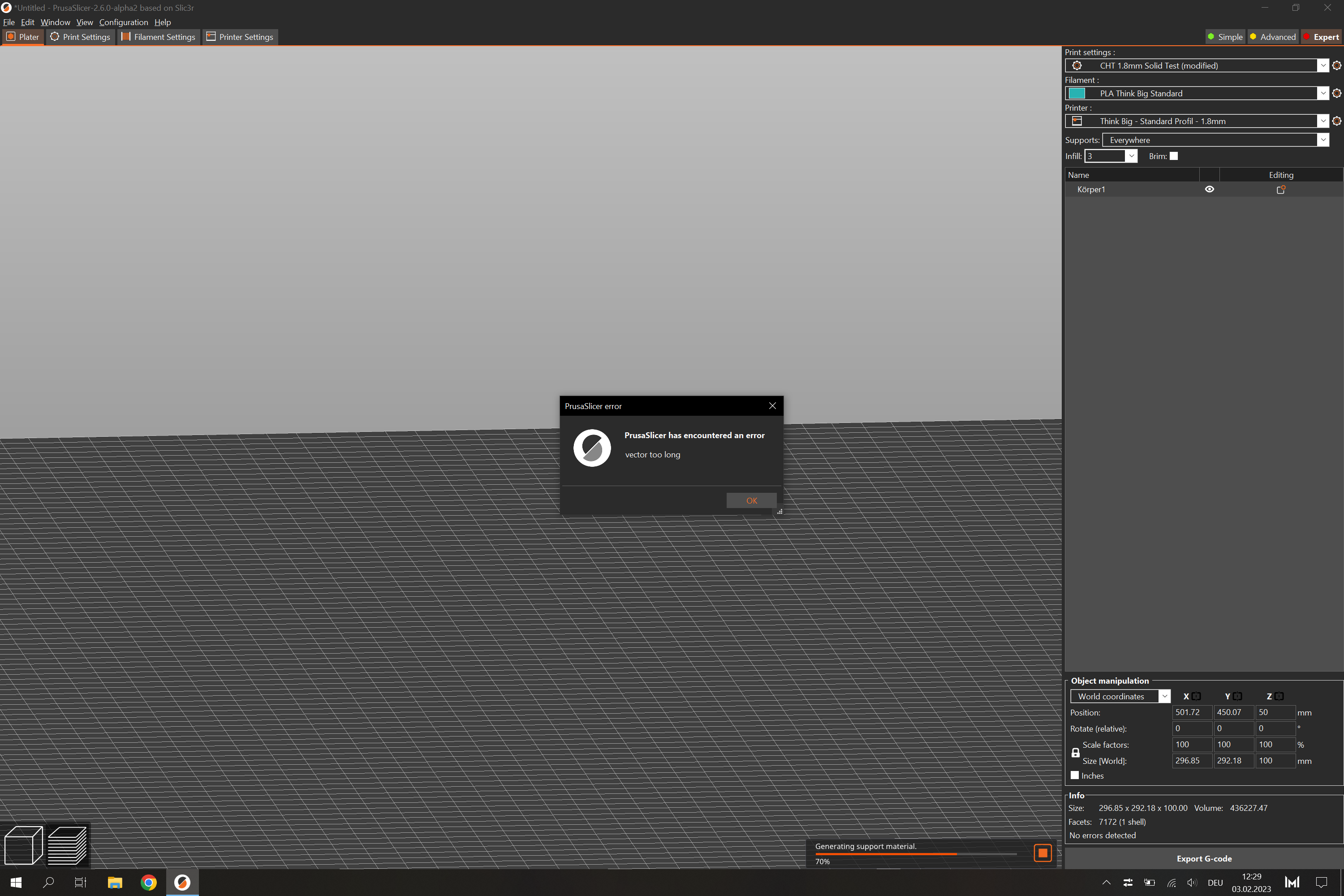 Organic support with Top contact Z distance produces errors · Issue ...