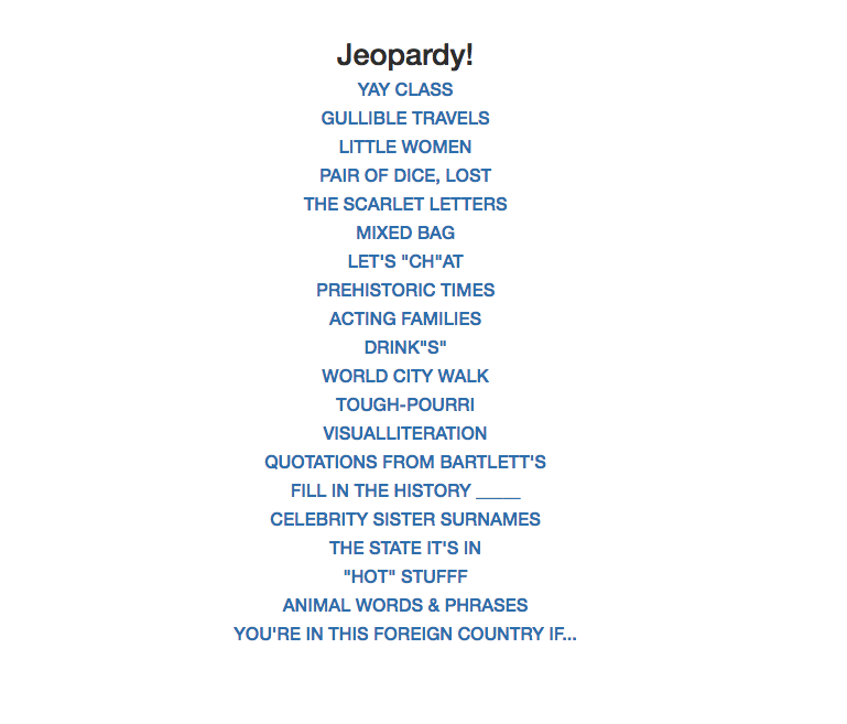 GitHub sleeplesseditor/EnzymeJestSinonJeopardyDemo A Jeopardy