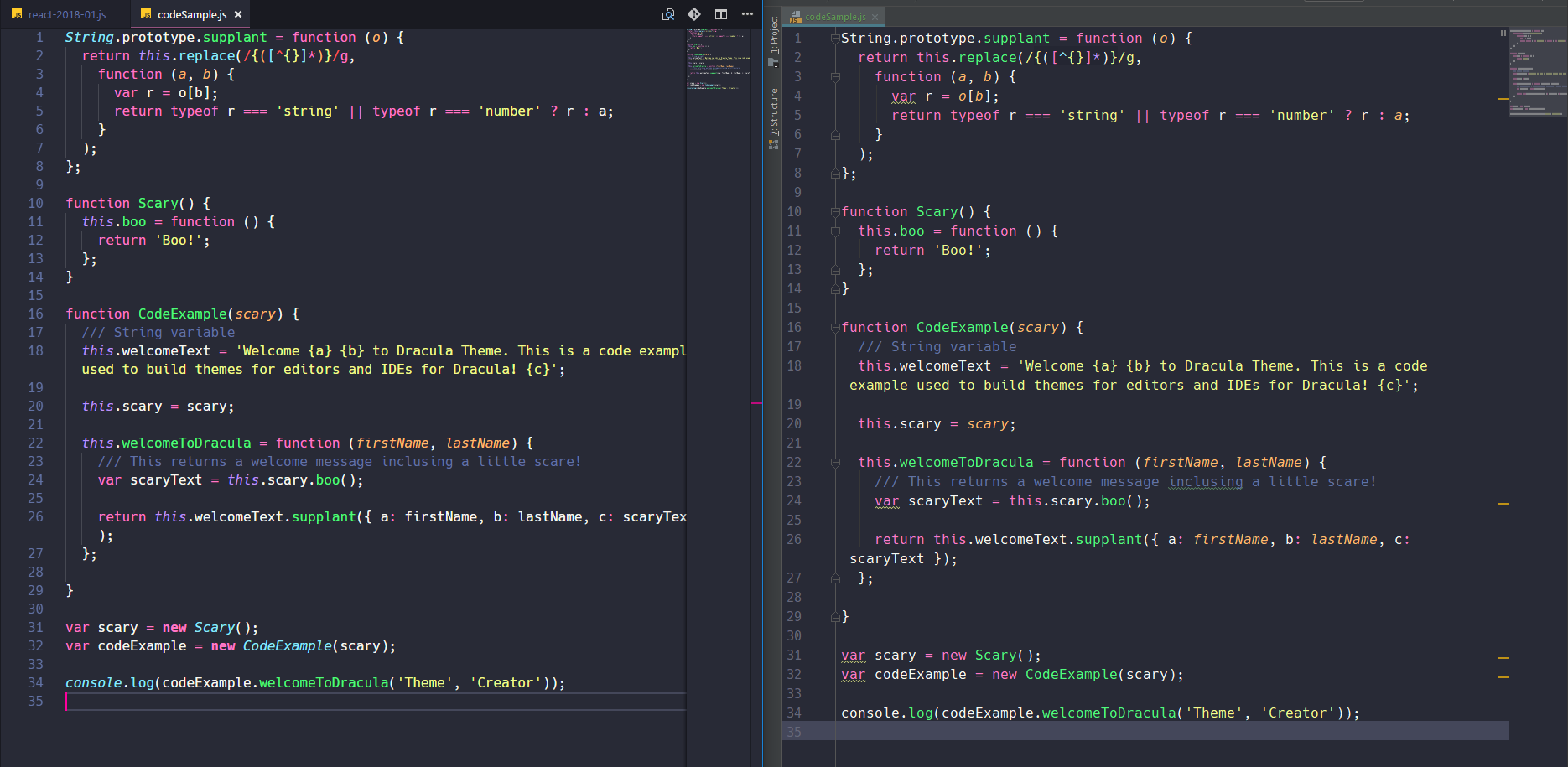 Incorrect syntax highlighting issue 20 dracula jetbrains legacy