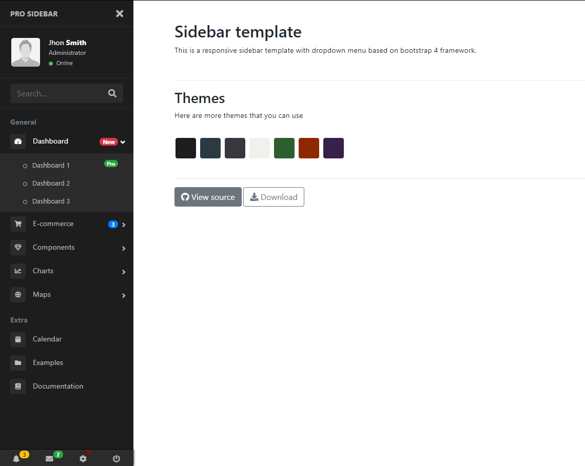 Pro sidebar template prosidebartemplate