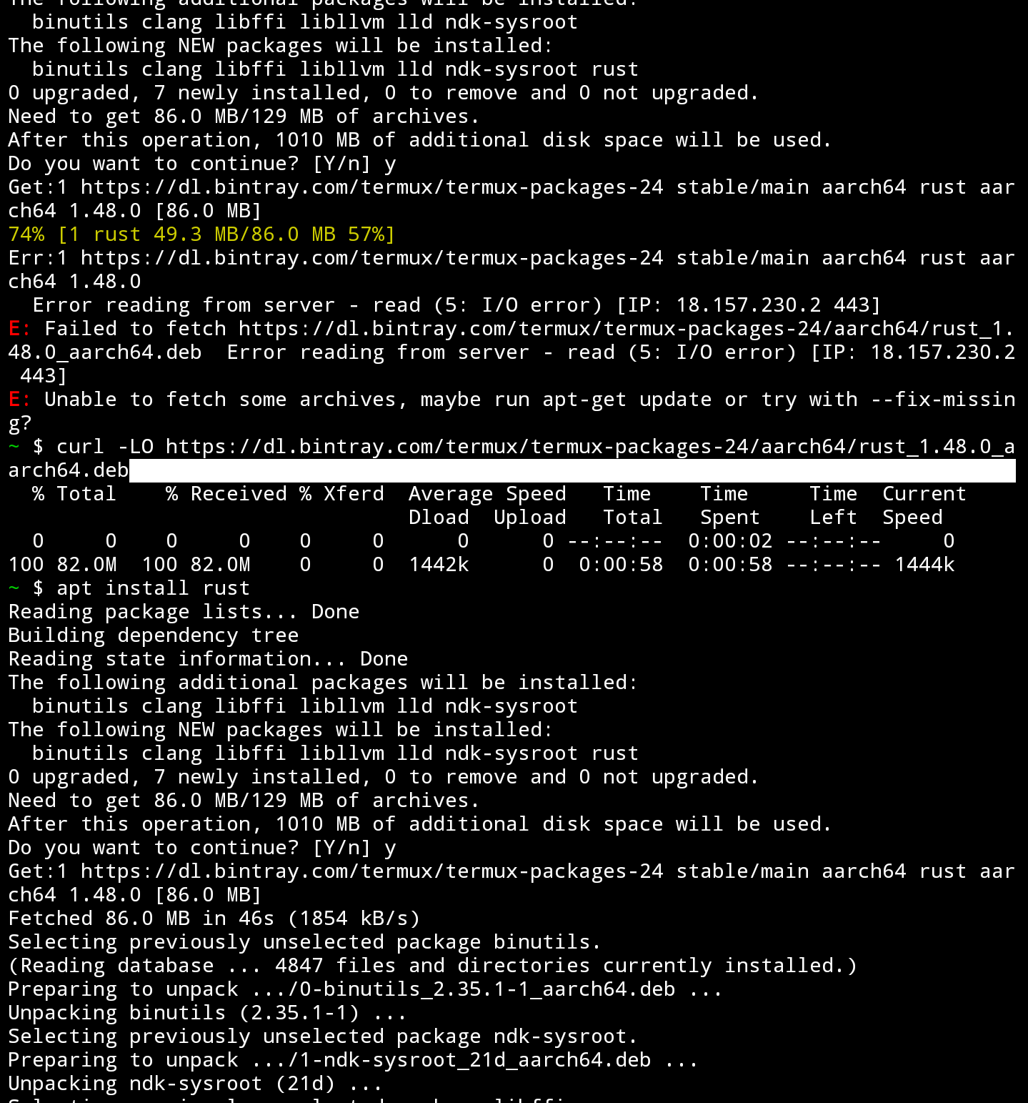 Rust 1.48.0 update fails · Issue #6178 · termux/termux-packages · GitHub
