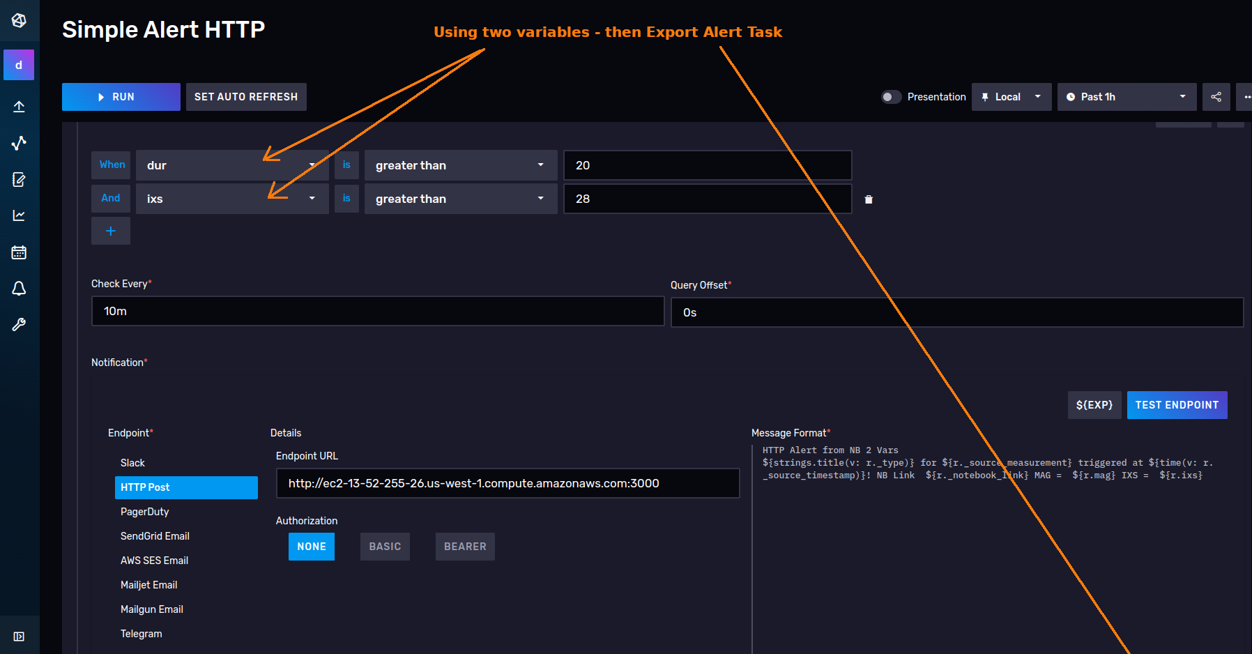 Notebook(Alerts): multiple variables in Alert definition generates ...