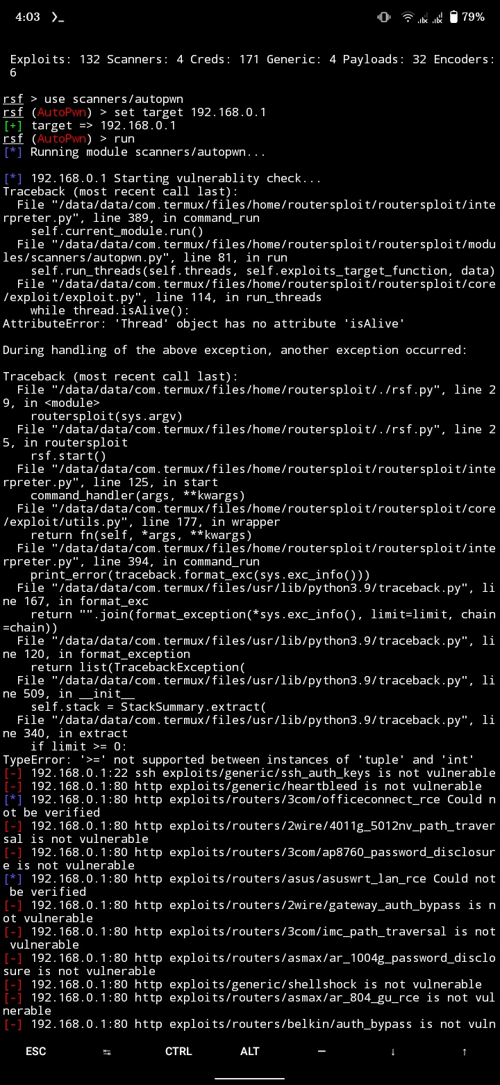 I face the problem in termux. · Issue 708 · threat9/routersploit · GitHub