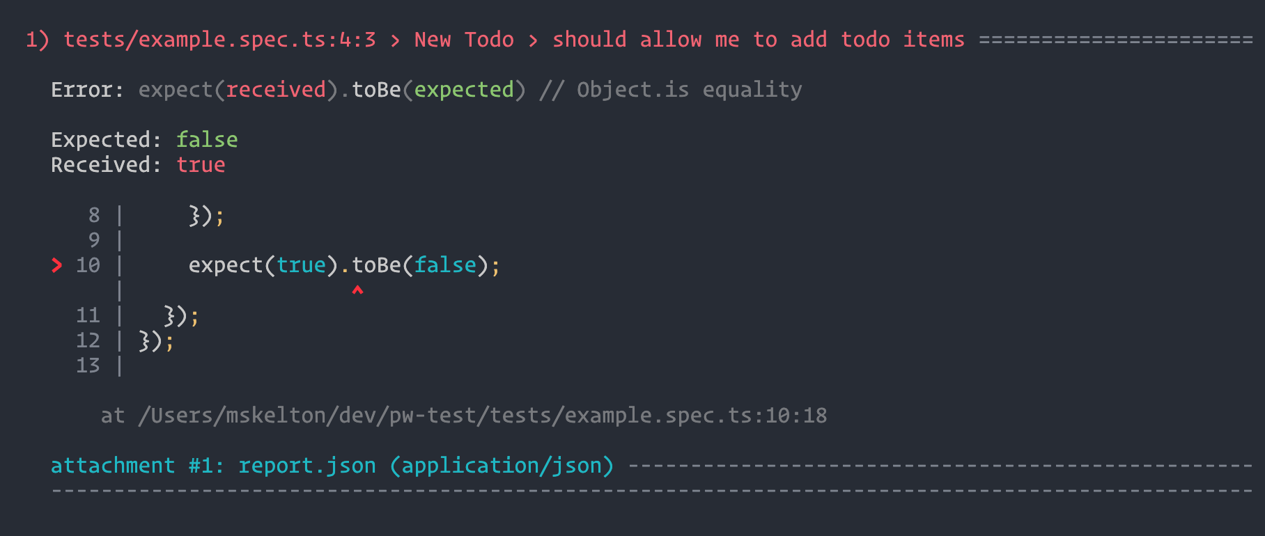 [BUG] `TestInfo.attach` does not create a file with the line reporter ...