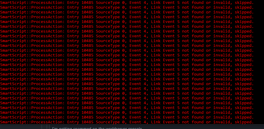 Smart_scripts error in worldserver console · Issue #8585 · azerothcore ...