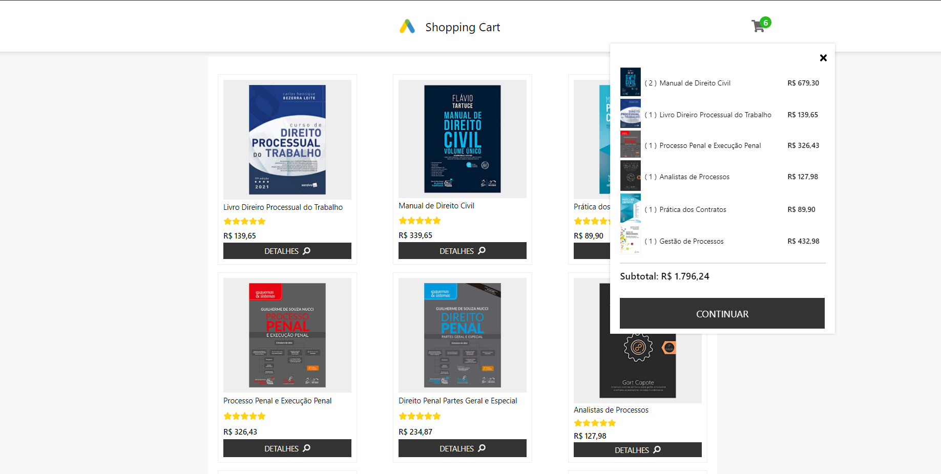 GitHub - rosival-souza/shopping-cart: Front-End Aplication test for ...
