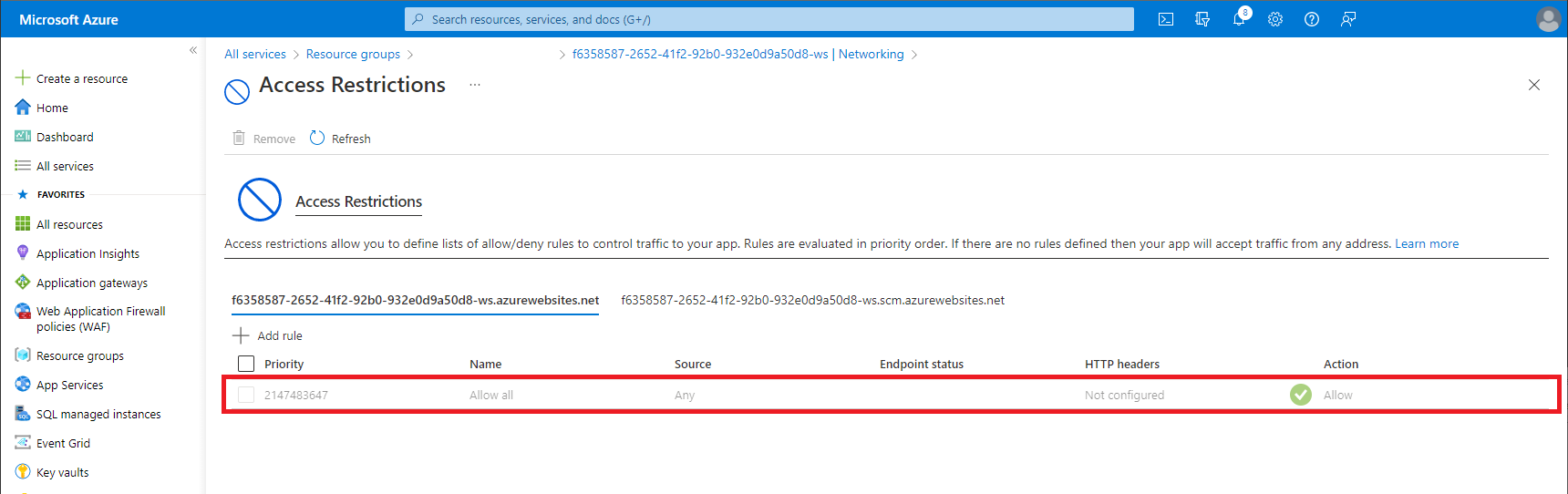 [Issue] Microsoft.Web/sites does not respect ipSecurityRestrictions For ...