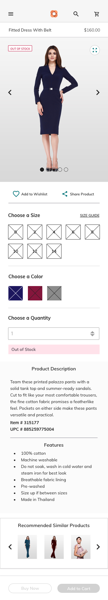 Product Detail - Out of Stock