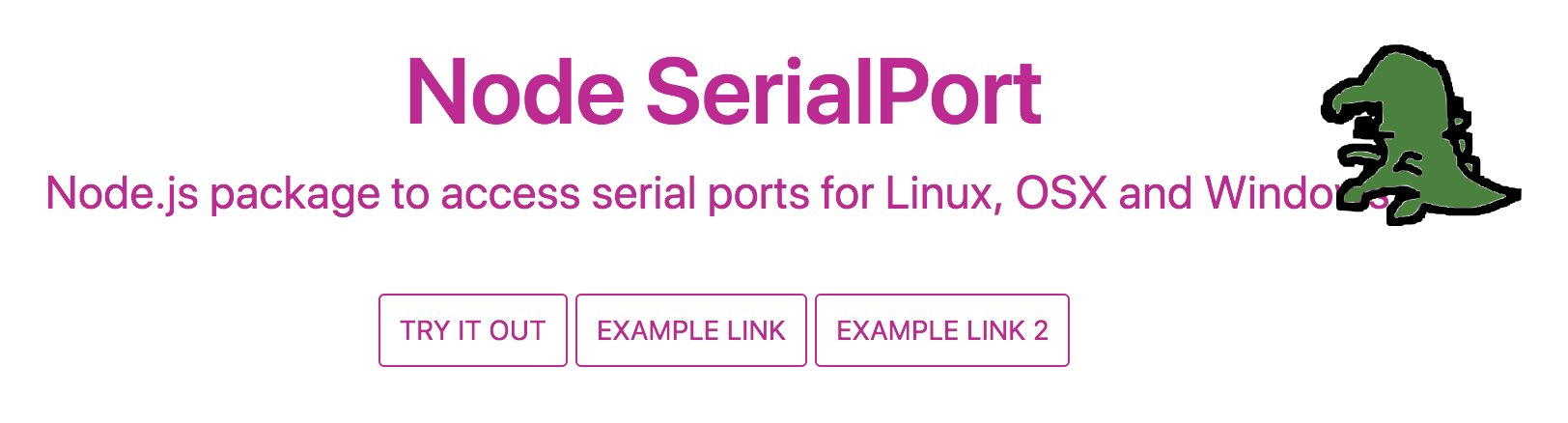 Logo! (help!) · Issue #1649 · serialport/node-serialport · GitHub