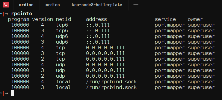 rpcinfo-output