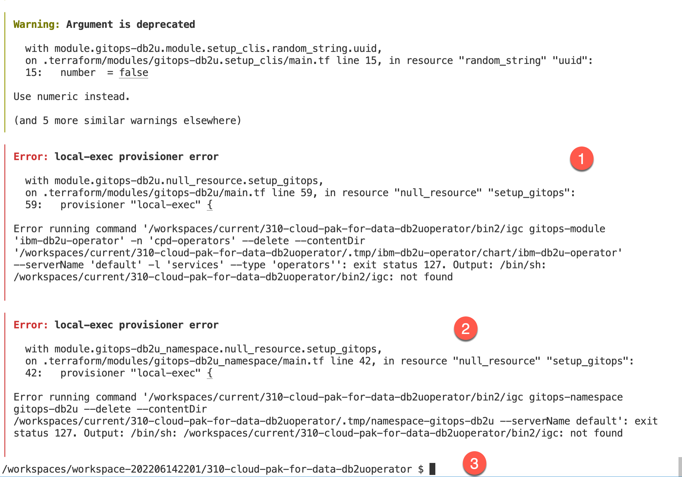 Terraform Destroy State exist in another workspace but throwing