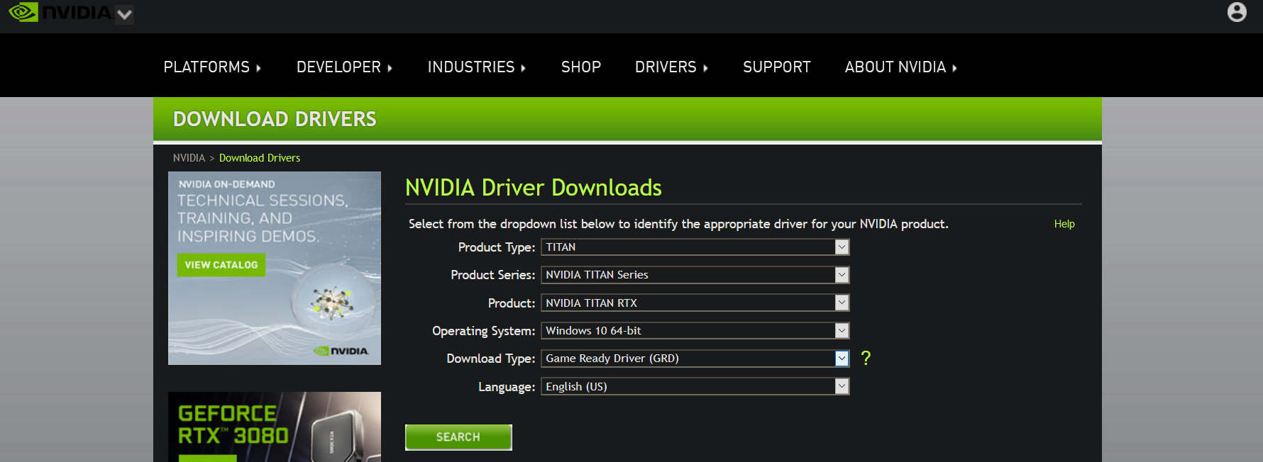 [BUG] NVIDIA Driver Downloads Page · Issue #4628 · darkreader ...