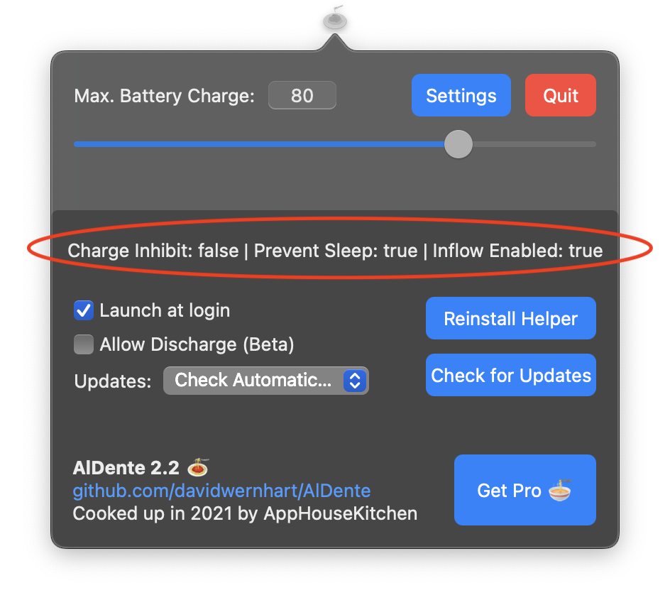 What does the status label mean? · Issue 300 · davidwernhart/AlDente