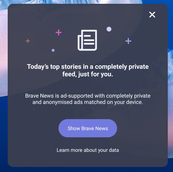 remove grey border from Brave News onboarding card/modal via NTP follow up to 23755 · Issue