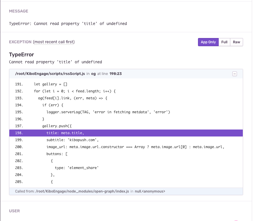 Sentry error in rssScript · Issue #6415 · Cloudkibo/KiboPush · GitHub