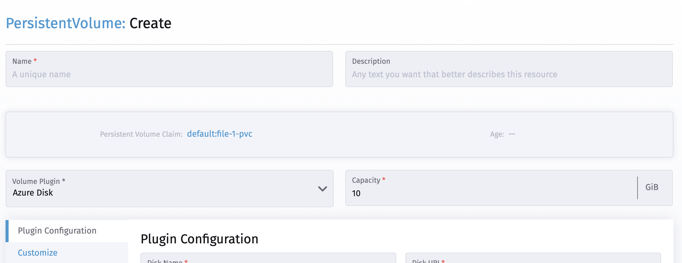 PVC seen linked while creating a PV · Issue 2431 · rancher/dashboard