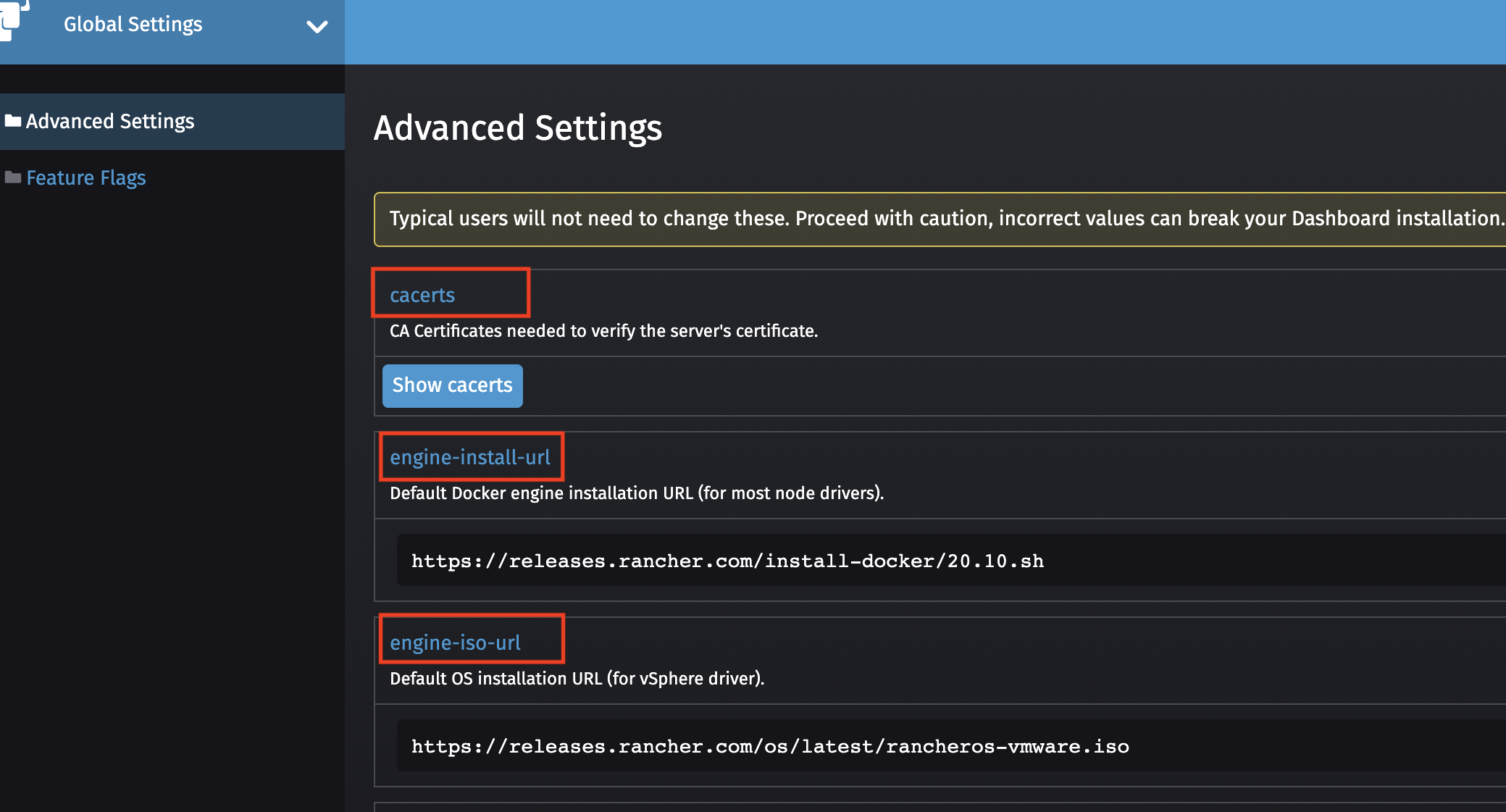 Text on Global Settings page look like hyperlinks · Issue #2471 ...