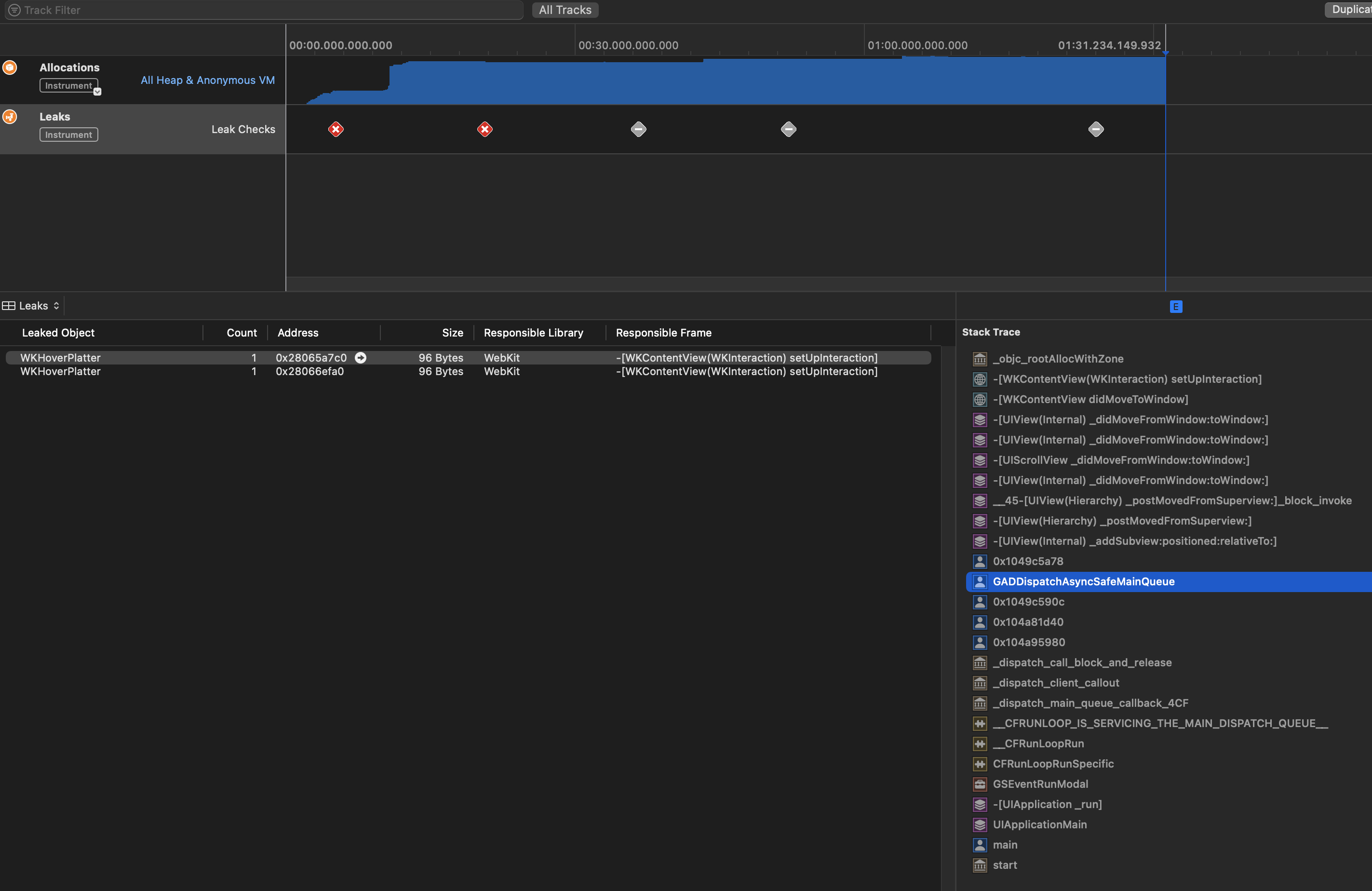 Memory Leak occurs in GoogleMobileAdsSDK (8.13.0) iOS · Issue 259