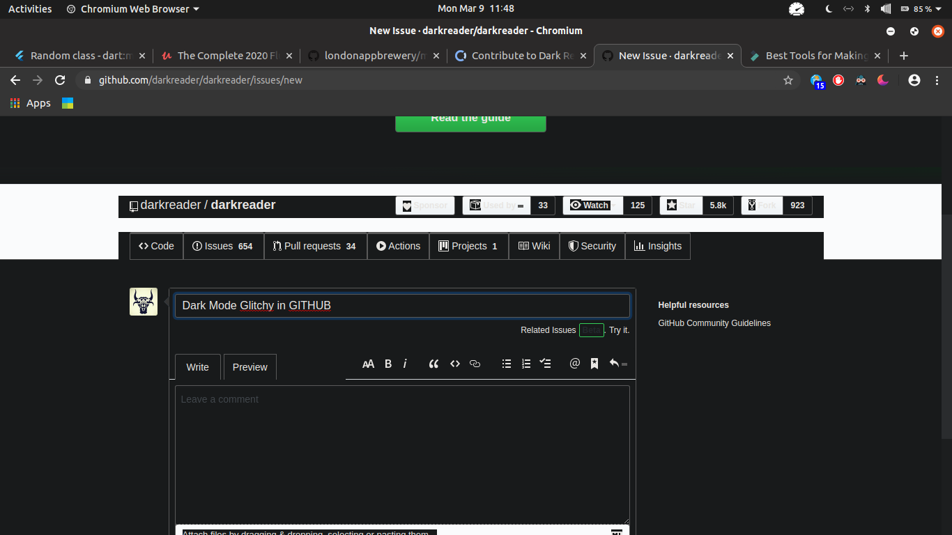 Dark Mode Glitchy in GITHUB · Issue #2095 · darkreader/darkreader · GitHub