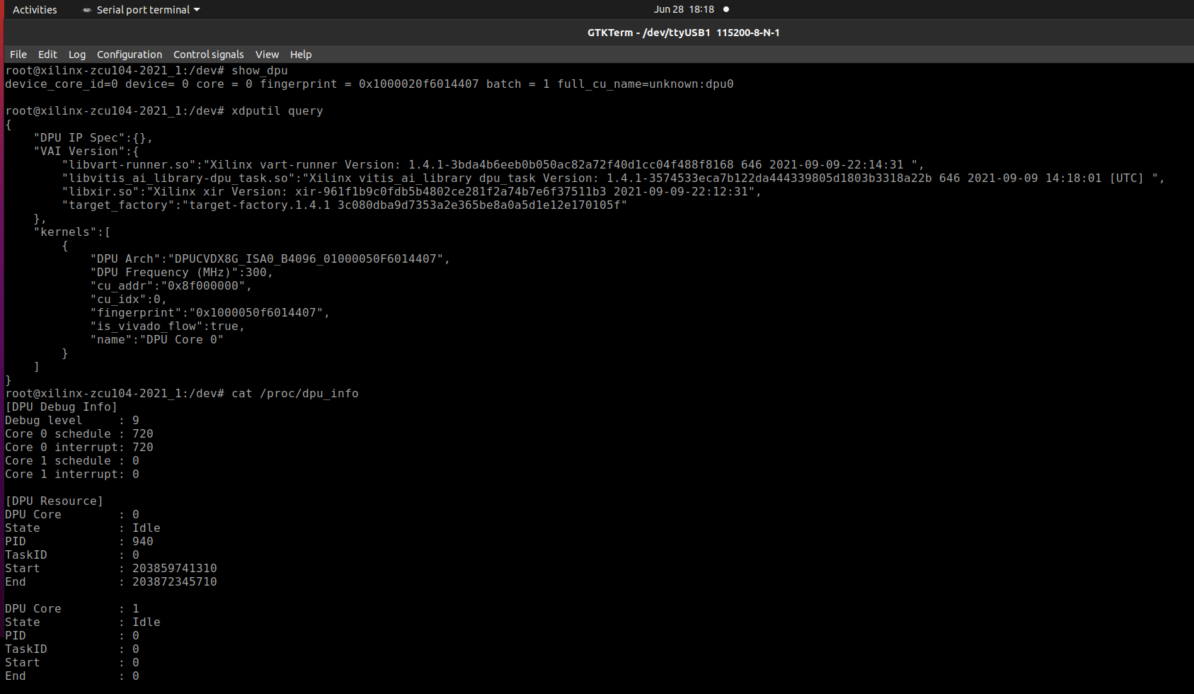 Second DPU core not recognized in ZCU104 · Issue 897 · Xilinx/VitisAI