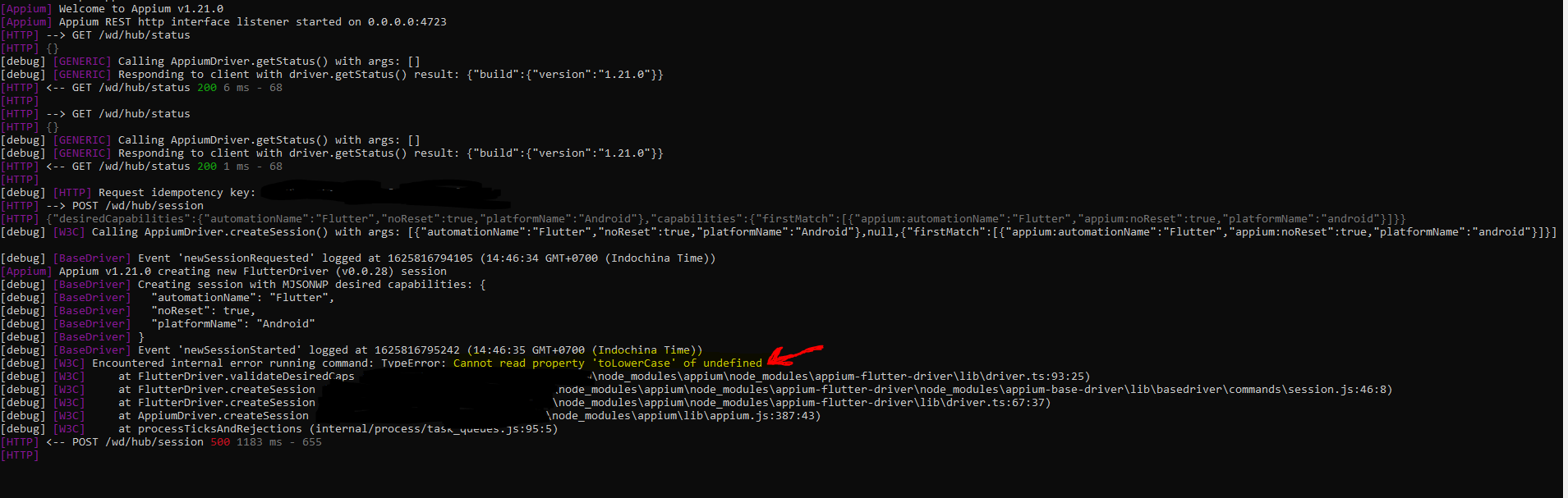 Appium Flutter driver not working with version 1.21 · Issue #166 ...
