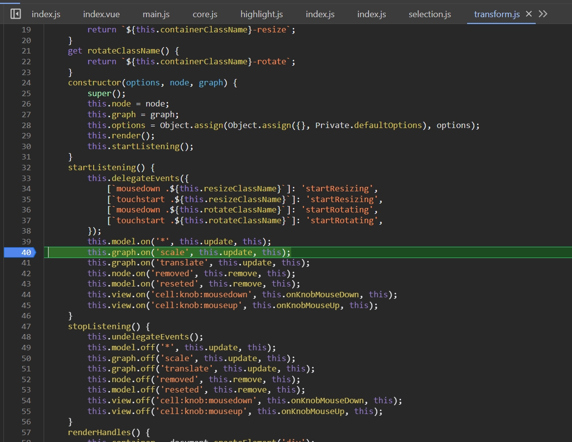 绑定事件未解绑问题，导致操作过多事卡顿 · Issue #3930 · antvis/X6 · GitHub