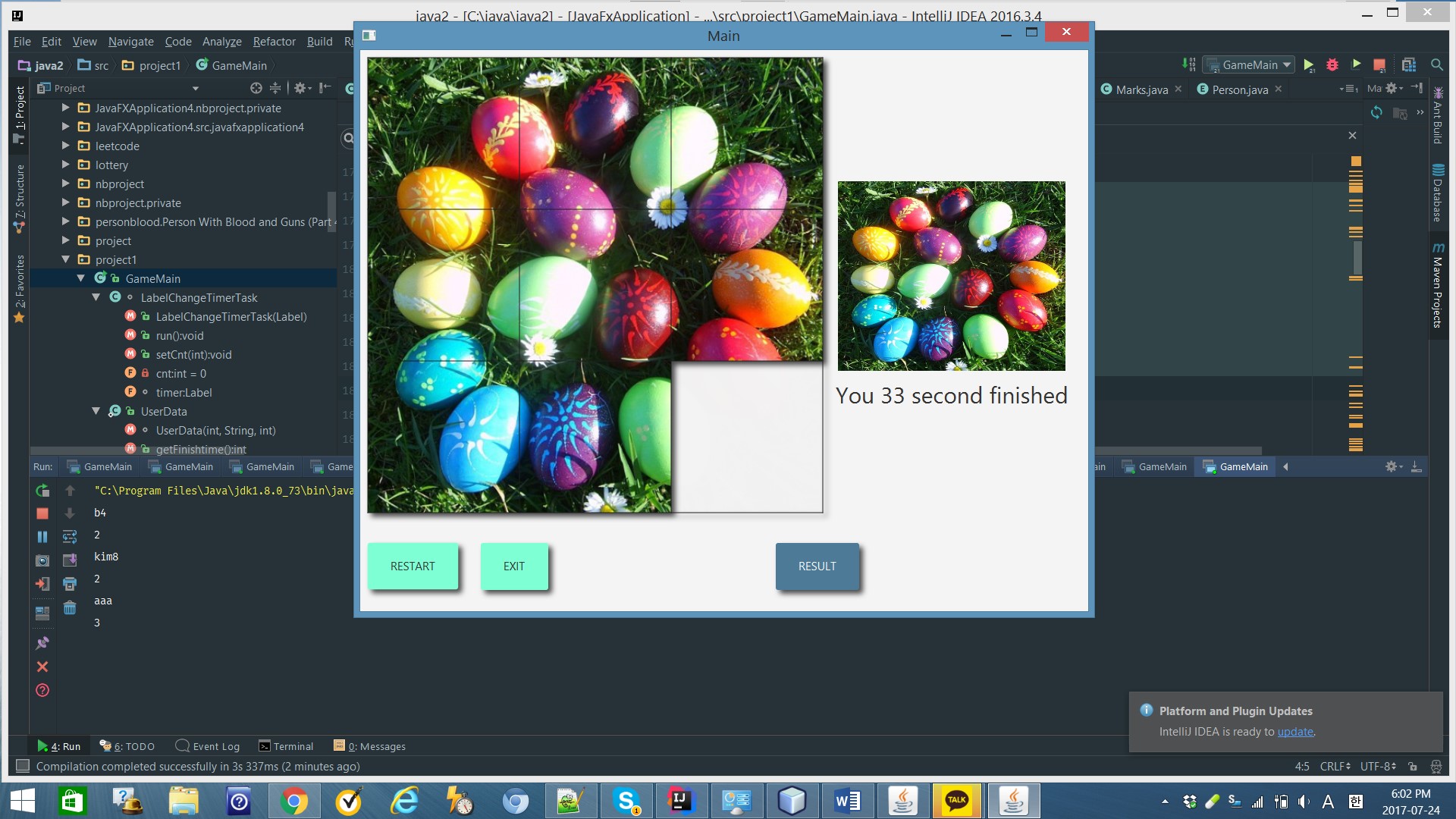 GitHub - sun2545/Puzzle_Game: 💒 moving piece of picture to make origin ...