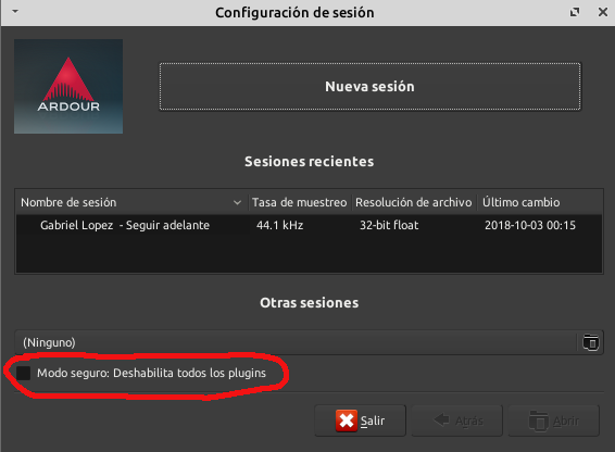 opcion de deshabilitar plugins