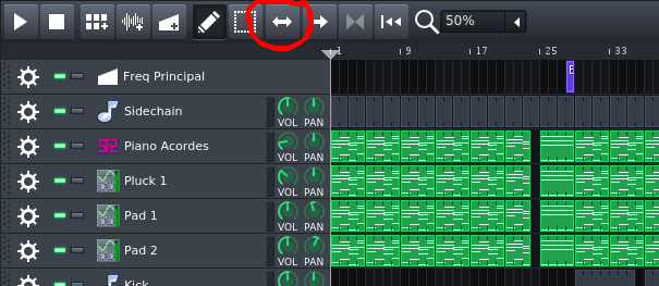 Boton de reverso en el ed de cancion