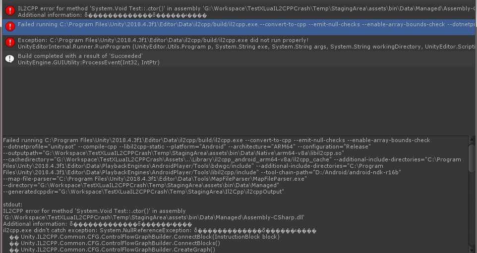 HOTFIX注入后导致某些业务代码的构造方法导出IL2CPP失败 · Issue #645 · Tencent/xLua · GitHub