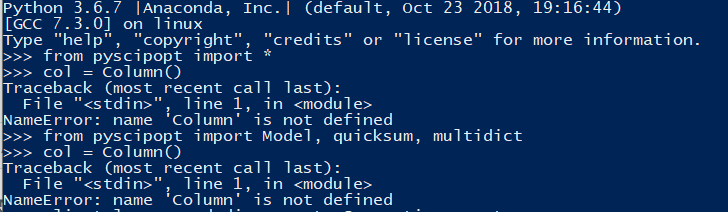 Cannot call Column function in examples/unfinished/cutstock.py · Issue ...