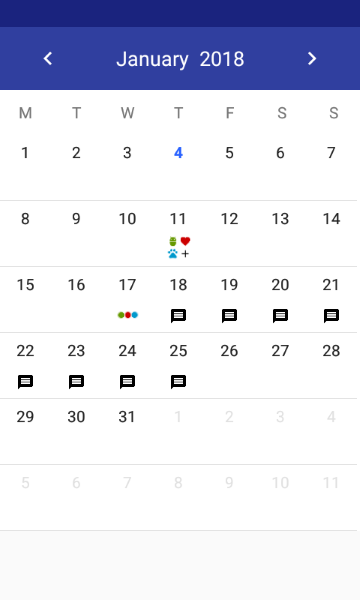 GitHub - Applandeo/Material-Calendar-View: Material Calendar View for  Android