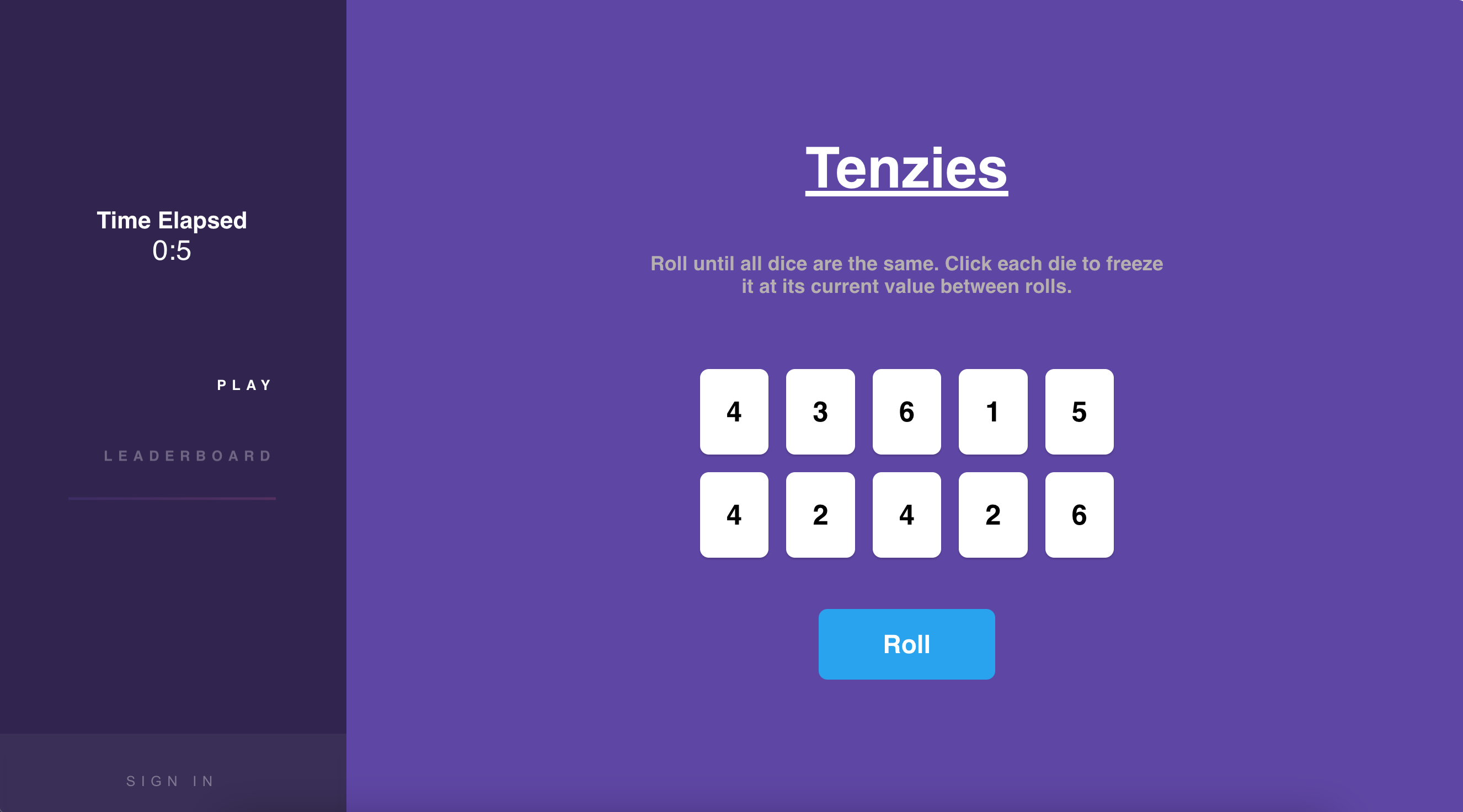 GitHub - shivam017arora/TenziesApp: Dice Game made using React.JS