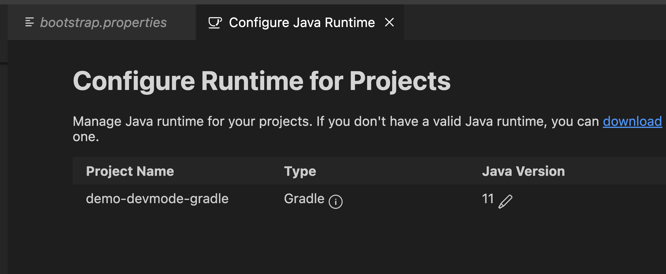 Support Java runtime per project for terminal instances · Issue #188 ...