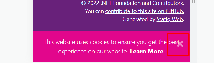 fix cookies banner · Issue #149 · dotnet-foundation/membership · GitHub