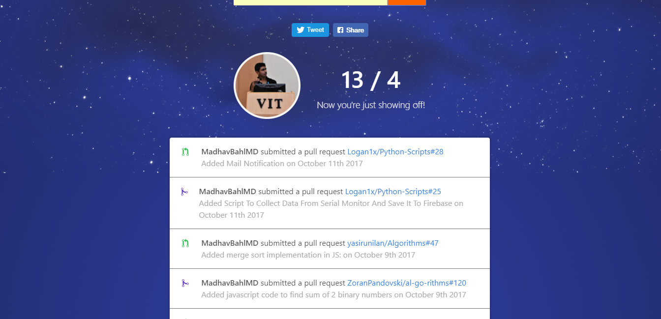 Javascript Stars Background