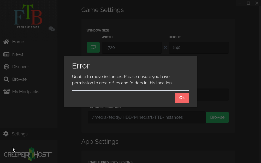 [Bug] [Linux] Moving instance directory to external HDD does not work ...