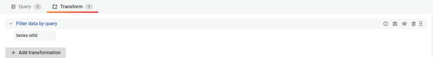 Grafana Transformation "Filter data by query" not working · Issue ...